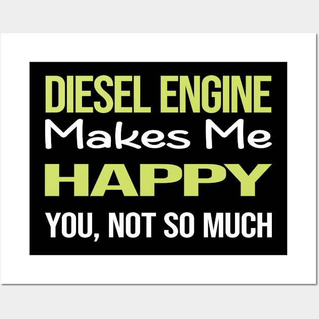 Funny Happy Diesel Engine Wall Art by relativeshrimp